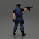 Military precision A man with tactical mastery holding a gun with one hand aimed at the enemy - Only-Games
