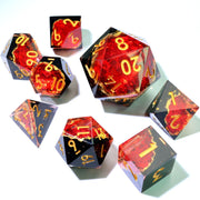 Crimson Abyss | 33mm D20 | Oversized Geode Dice - Only-Games