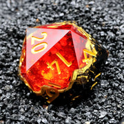 Crimson Abyss | 33mm D20 | Oversized Geode Dice - Only-Games