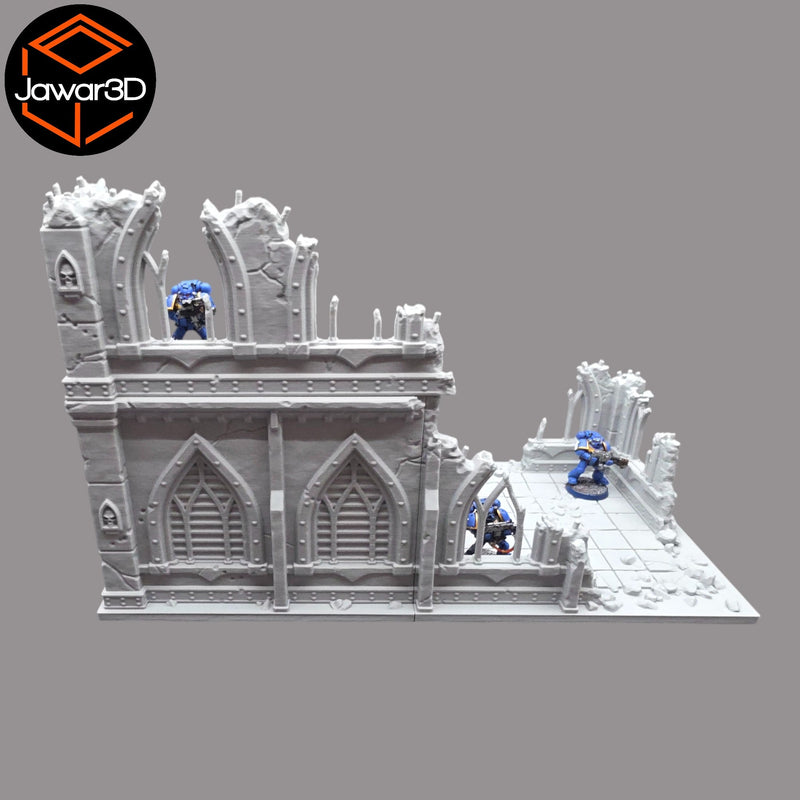 Ruined Empire 2 Floors #18 - 28mm Wargaming Scatter Terrain Scenery Miniature - Only-Games