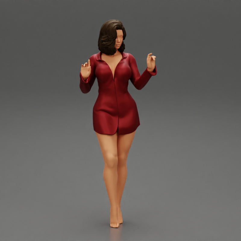 Cute Woman Wearing Long Shirt while Posing - Only-Games