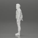 bearded man stands confidently, adorned in a stylish hoodie - Only-Games