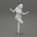 Sexy Woman In Dress Having Fun Holding One Leg - Only-Games