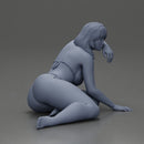 attractive girl in a bikini, lying and reclining gracefully on the beach - Only-Games