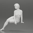 Naked girl sitting on the car with short hair - Only-Games