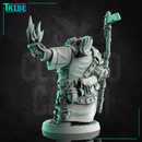 (0227) Male shaman panda folk with a magic club and spell - Only-Games