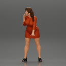 Beautiful girl in Dress Leaning on the Car - Only-Games