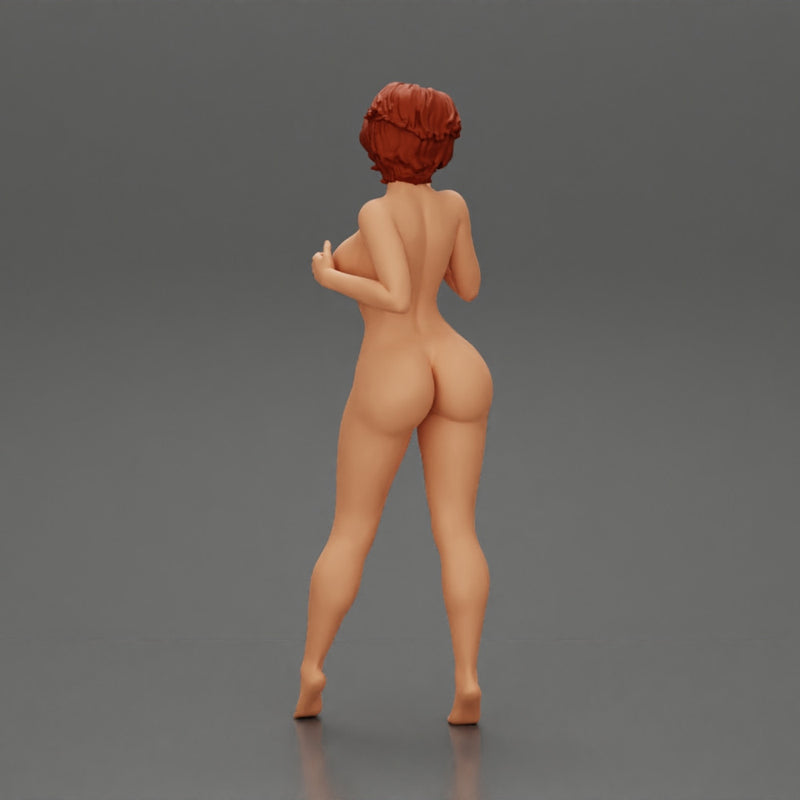 Naked girl in posing in short hair - Only-Games
