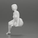 Naked girl sitting on the car with short hair - Only-Games