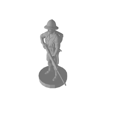1/72 3D Printed WW2 Italian Infantry w/ Pith Helmet Pose 2 (x10) - Only-Games