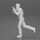 Police Officer running Chasing Criminal On Roadway holding a gun - Only-Games