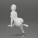 Naked girl sitting on the car with short hair - Only-Games