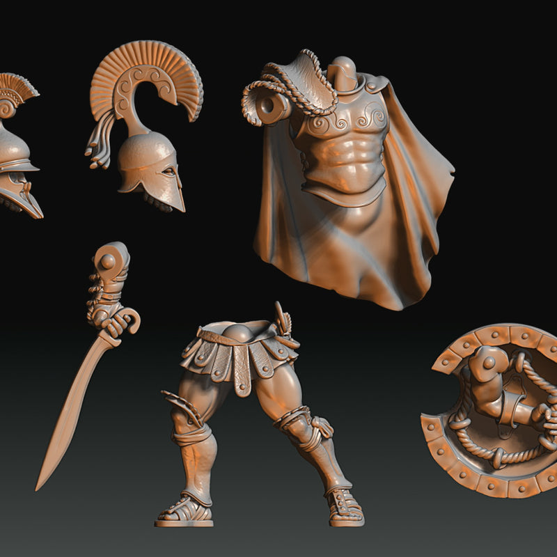 Ancient Greek Hyspaspist - 5 Miniatures - 32mm - Only-Games