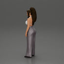 Stylish woman in a crop top and pants, standing thoughtfully - Only-Games