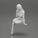 Sexy Girl In Short And Boots Sitting On a chair - Only-Games