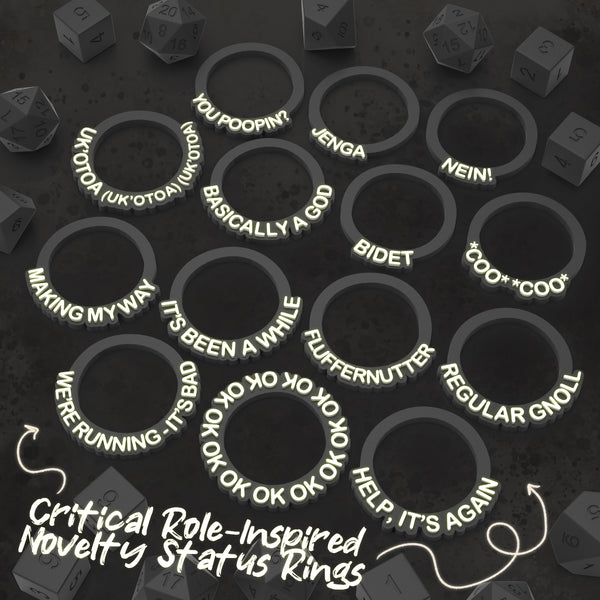 Critical Role-inspired Novelty Status Rings