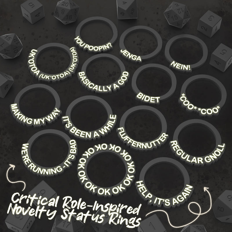 Critical Role-inspired Novelty Status Rings