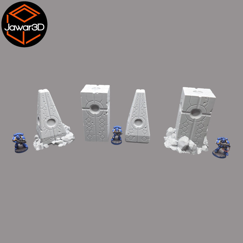 Alien Obelisk Set - 28mm Wargaming Scatter Terrain Scenery Tabletop Miniature - Only-Games