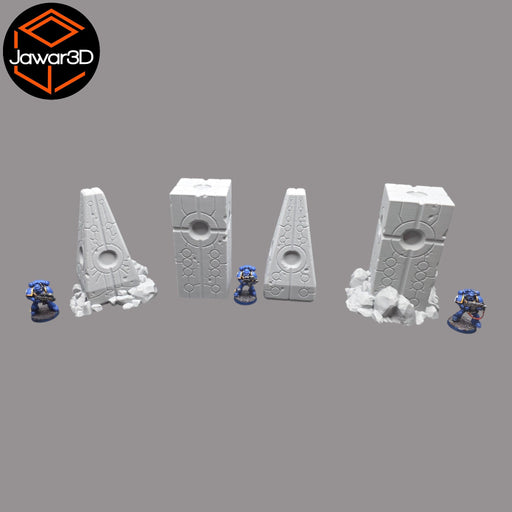 Alien Obelisk Set - 28mm Wargaming Scatter Terrain Scenery Tabletop Miniature - Only-Games