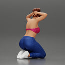 Chola Girl in bra sitting putting his hands behind head about to be arrested - Only-Games