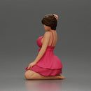 Graceful Pose in Pink Dress Radiating Elegance and Confidence - Only-Games