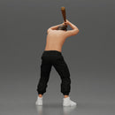 gangster holding a baseball bat while biting someone on the floor - Only-Games