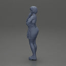 pretty nude girl with short hair posing in a sweater - Only-Games