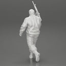 mafia gangster in jacket and pants holding a submachine gun - Only-Games