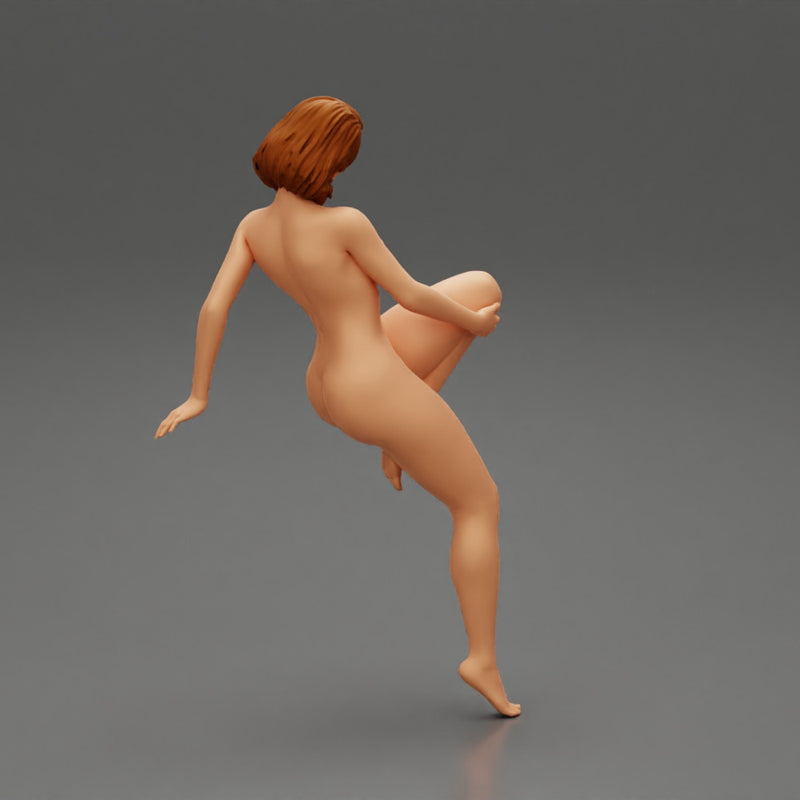 Sexy naked girl sitting on a truck tyre - Only-Games