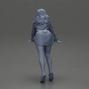 Stylish Woman in long shirt Striking a Dynamic Pose - Only-Games