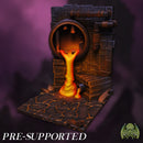 Smelter's Pit [PLUG IN] Lava Forge Diorama Scenery Stand Display - Only-Games