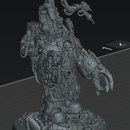 Boss Skrapper Mekkanic Supa Skrapp Armor - Sci-Fi Orc Warlord Miniature | Scrap-Tech| Original Wargaming 40mm base