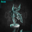 (0262) Female fairy warrior paladin cleric with a complete armor and sword - Only-Games