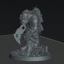 Skrapp Boss Sneakrut – Sci-Fi Orc Warlord Miniature | Scrap-Tech Tabletop Commander | Original Wargaming Model