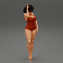 Printed Pretty Girl One Piece Swimsuit - Only-Games