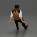 Man in Vintage Outfit and bonnet Seated in a Relaxed Pose - Only-Games