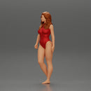 Attractive Young Woman Walking on Beach Holding Surfboard 2 - Only-Games