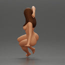 Naked Fit girl in sitting on a sofa - Only-Games