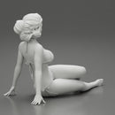 Sexy Woman Girl Sitting in Bikini on Beach - Only-Games