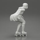 roller derby girl rolling fast with helmet - Only-Games