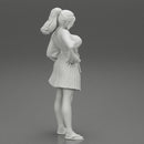 Asian Girl with Nice Outfit Short Skirt and Long Sleeve Shirt - Only-Games