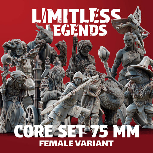 Limitless Legends - 75mm - Core Set - Female - Only-Games