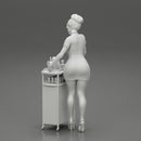 2 Models - flight attendant serving drinks to passengers on board - Only-Games