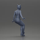 Asian girl wearing shorts sits on motorcycle - Only-Games