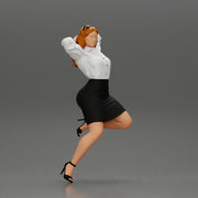 Sexy Secretary posing With Kneeling On An Office Chair - Only-Games