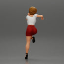 Sexy girl in mini dress and shirt with short hair Leaning Against car - Only-Games