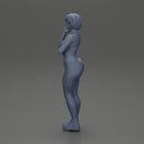 pretty girl with short hair posing in bra - Only-Games