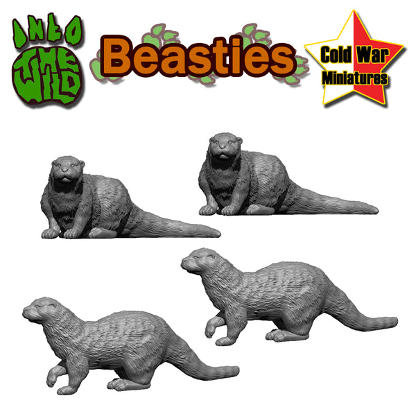 Basing Beasties - 4 Otters