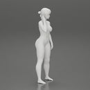 Naked girl  standing in short hair - Only-Games