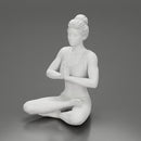 sexy girl in shorts doing sukhasana yoga pose - Only-Games